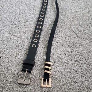 Black and Gold Belt Set